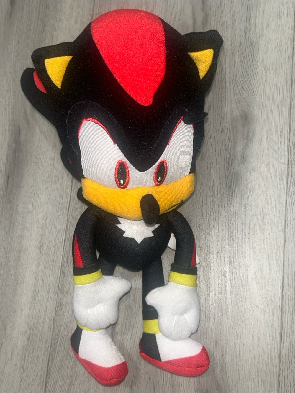Black and Red Hedgehog Plush Toy - Kids Soft Action Figure NEW